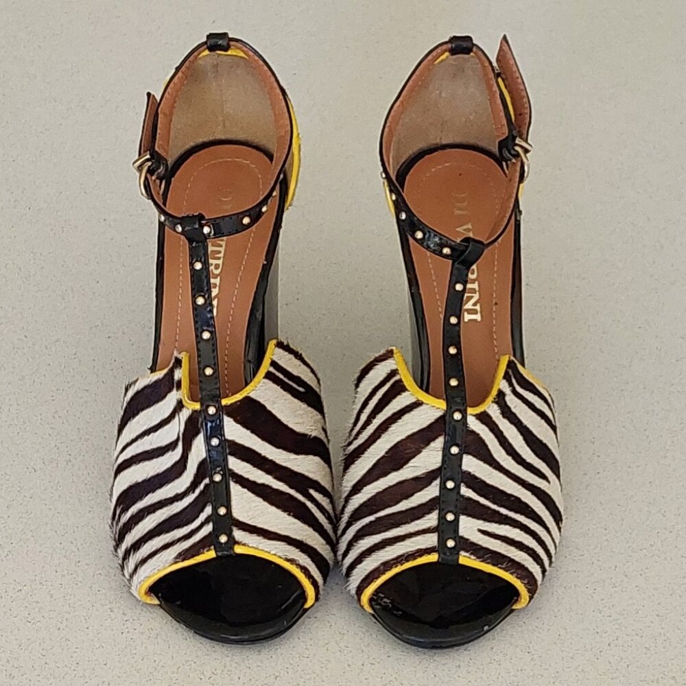 Di Vitrini Zebra Pattern Block/Wedge Heel Shoes W… - image 2